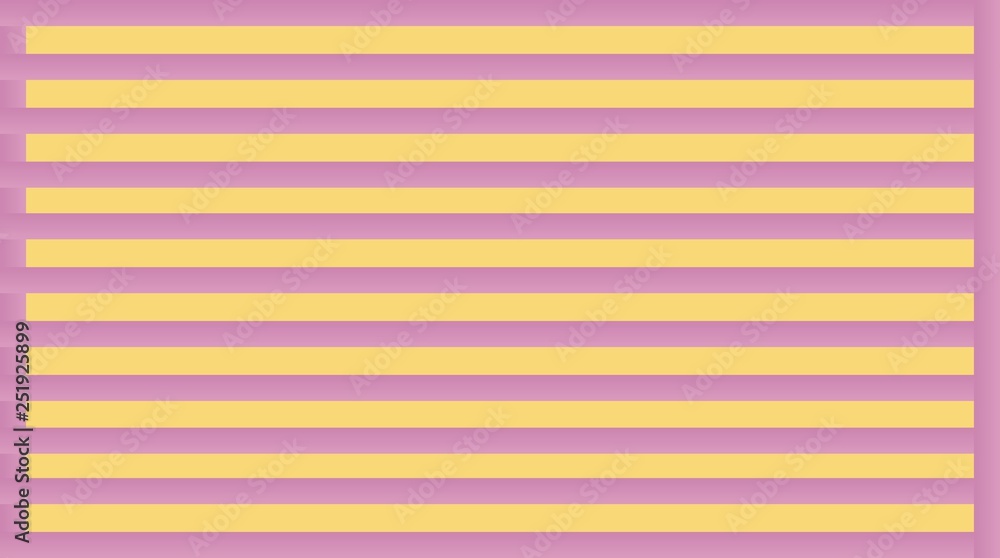 Poster background abstract pink color line stripe pattern on yellow color gradient background, illustration