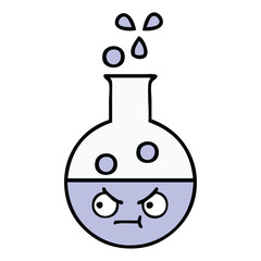 cute cartoon test tube