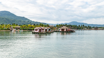 Fototapeta na wymiar Village on the water