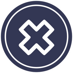 Fototapeta premium multiplication sign circular icon