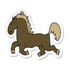 sticker of a cartoon stallion
