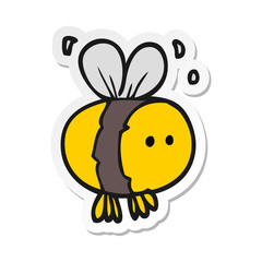Obraz premium sticker of a cartoon bee
