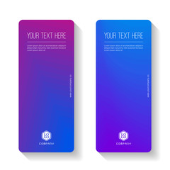 Fototapeta na wymiar Colorful Gradient Abstract business banner template, vertical banner cards set.
