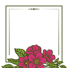 Vector illustration decorative frame floral hand drawn