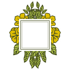 Vector illustration decorative frame floral hand drawn