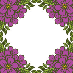 Obraz na płótnie Canvas Vector illustration colorful floral frame hand drawn