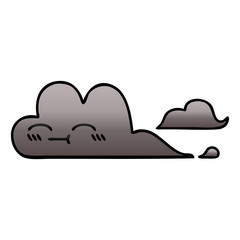 gradient shaded cartoon storm cloud
