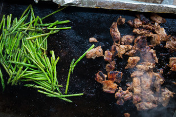 Meat on a Grill