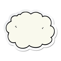 sticker of a cartoon cloud