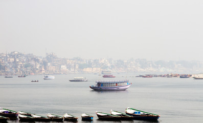 Ganges river in winter