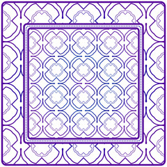 Obraz premium Geometric Pattern. Vector Illustration. For Fabric, Textile, Bandana, Scarg, Print. Purple gradient color
