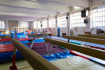 Interior of acrobatic center