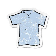 retro distressed sticker of a cartoon t shirt