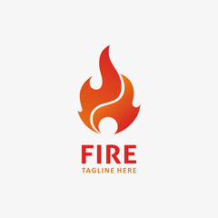 Burning fire logo design