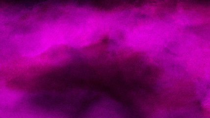 Magenta paper textured aquarelle canvas for modern creative design. Neon glow lights watercolor background. Abstract cosmic pink hand drawn multicolor texture water color paint illustration