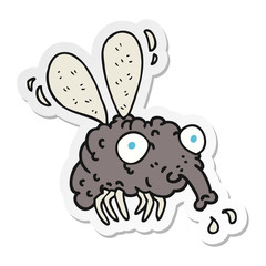 sticker of a cartoon fly