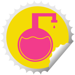 circular peeling sticker cartoon science experiment