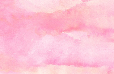 Light grunge magenta color shades watercolor background. Abstract aquarelle paint paper textured...