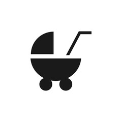 Baby carriage icon design template vector isolated