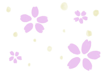 桜の背景素材　パステル描画