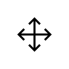 Arrow four way icon design template vector isolated