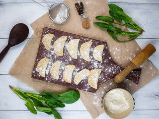 raw spinach ravioli
