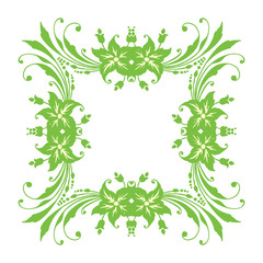 Vector illustration various forms of leaf flower frame variations hand drawn