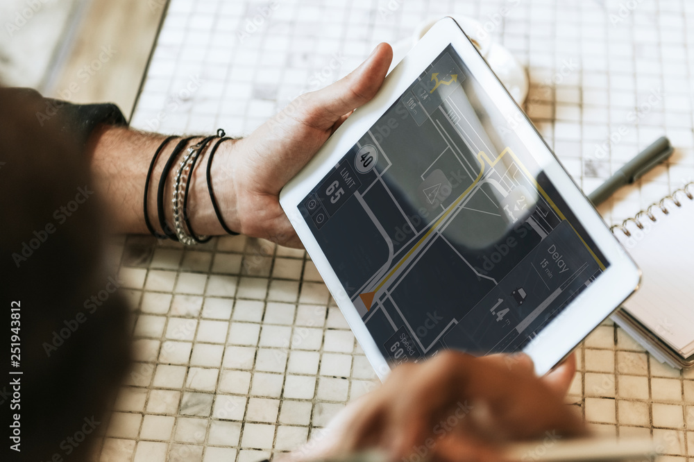 Poster navigation application on a tablet