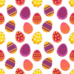 Spring easter vector seamless pattern with colorful