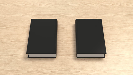 Mockup of blank vertical book