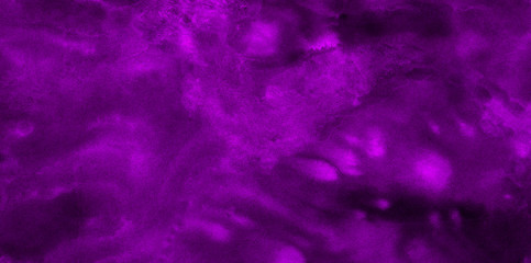 Violet neon lights watercolor background. Paper textured aquarelle canvas for modern creative design with scratches. Abstract cosmic purple hand drawn multicolor texture water color paint illustration