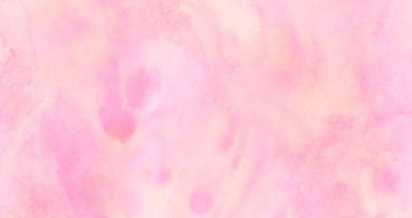 Light grunge magenta color shades watercolor background. Abstract aquarelle paint paper textured canvas for text design, greeting card, template. Gentle pink and coral gradient hand drawn illustration