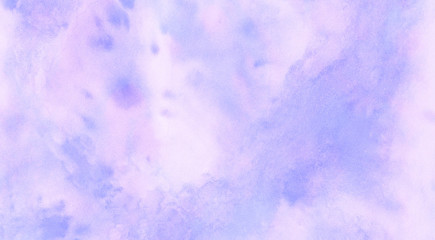 Light smooth purple and pink watercolor brush background. Soft pastel ink color hand drawn glow aquarelle smudge illustration. Abstract paper textured pattern for vintage design, retro card template