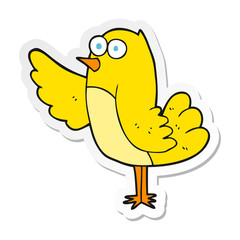 sticker of a cartoon bird