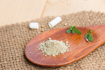herbal powder capsules for healthy eating 