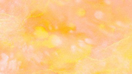 Grunge light soft orange shades watercolor background. Bright ink aquarelle paint paper texture canvas element for text design, invitation greeting card, vintage template. Pastel color illustration