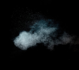 Dust cloud on black background