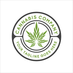 Cannabis logo design inspiration, Hemp logo design, CBD logo design isolated on white background