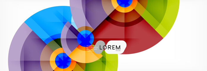Obraz premium Geometrycznego okręgu abstrakcjonistyczny tło, kreatywnie geometryczna tapeta.