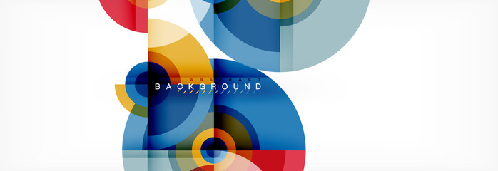 Circle abstract background with triangular shapes for modern design, cover, template, brochure, flyer.