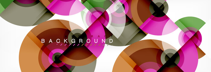 Round shapes vector abstract background. Trendy circle shapes composition vector