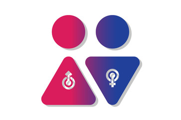 gender sign. gender equality between men and women vector illustration design.