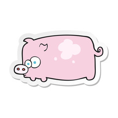 sticker of a cartoon pig