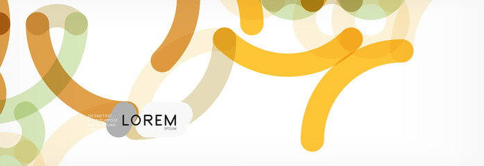 Curly wave lines abstract background design, transparent color lines on gray