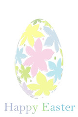 Floral Easter egg card