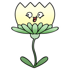 gradient shaded cartoon flower