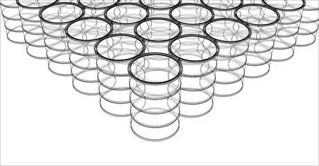 Group of oil barrels. Vector rendering of 3d © cherezoff