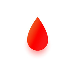 Fototapeta premium Blood drop vector icon, Red donor day sign, illustration isolated on white.