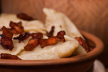 dumplings with cabbage and bacon