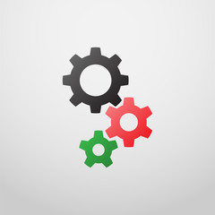 gears icon vector in colorful style